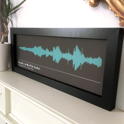 Personalised Framed Song Sound Wave Print