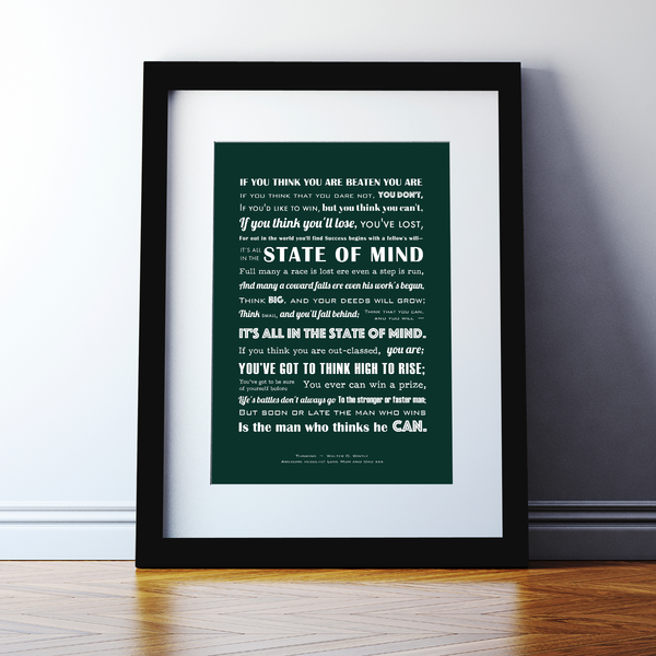 Walter D Wintle Thinking Poem Print